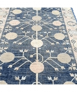IZZAH - KHOTAN POMEGRANATE HAND KNOTTED RUNNER RUG